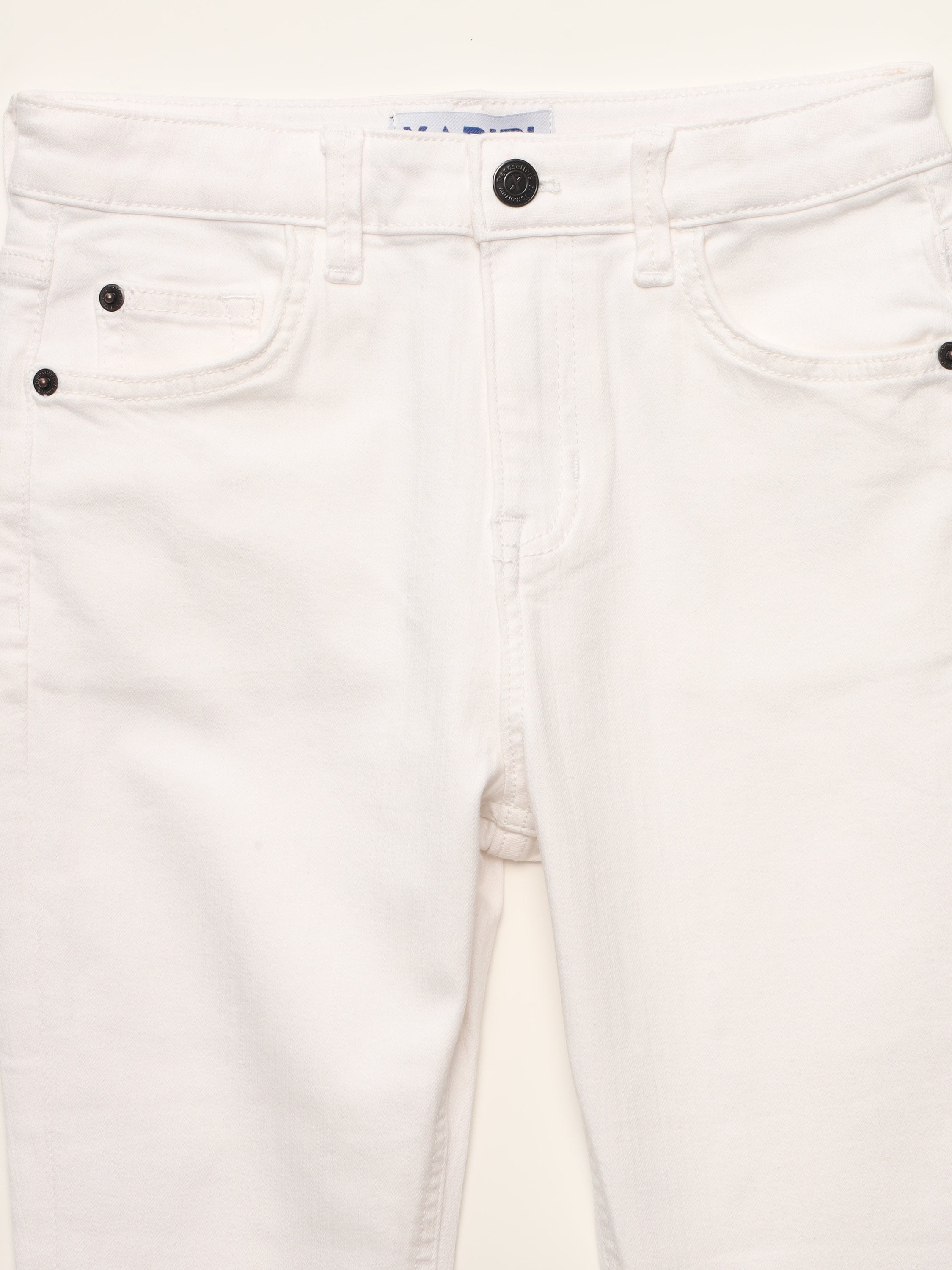 GIRLS WHITE STRETCH SLIM FIT SUMMER JEANS